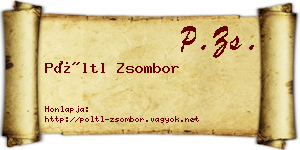Pöltl Zsombor névjegykártya